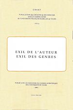 Télécharger le livre :  Exil de l'auteur, exil des genres