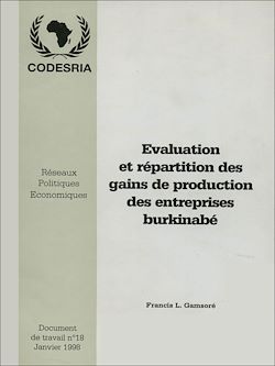 Télécharger le livre :  Évaluation et répartition des gains de production des entreprises burkinabé