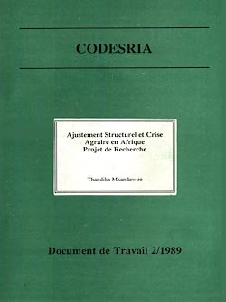 Télécharger le livre :  Ajustement structurel et crise agraire en Afrique