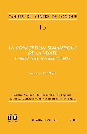 Téléchargez le livre :  LA CONCEPTION SEMANTIQUE DE LA VERITE