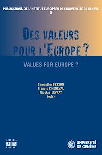 Téléchargez le livre :  DES VALEURS POUR L'EUROPE ?