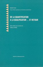 Télécharger le livre :  De la quantification à la qualification... et retour