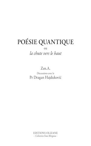 Téléchargez le livre :  Poésie quantique ou la chute vers le haut