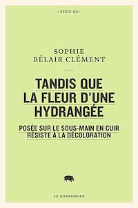 Téléchargez le livre :  Tandis que la fleur d'une hydrangée posée sur le sous-main en cuir résiste à la décoloration