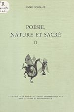 Télécharger le livre :  Poésie, nature et sacré (2) : L'Âge archaïque
