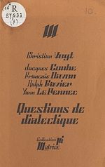 Download this eBook Questions de dialectique