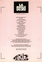 Télécharger le livre :  La règle du jeu n°01