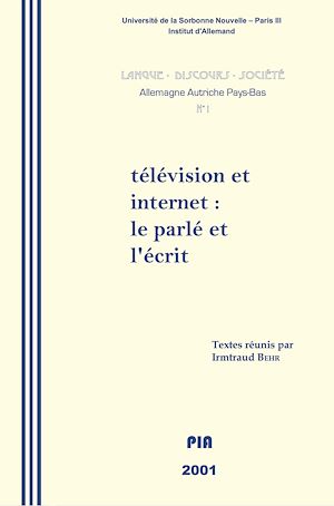 Téléchargez le livre :  Télévision et Internet : le parlé et l'écrit
