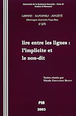 Télécharger le livre :  Lire entre les lignes: l'implicite et le non-dit