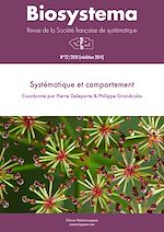 Télécharger le livre :  Biosystema : Systématique et comportement - n°27/2010 (réédition 2014)