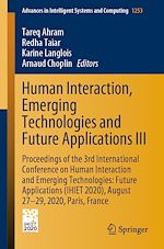 Télécharger le livre :  Human Interaction, Emerging Technologies and Future Applications III
