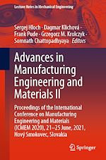 Télécharger le livre :  Advances in Manufacturing Engineering and Materials II