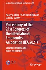 Télécharger le livre :  Proceedings of the 21st Congress of the International Ergonomics Association (IEA 2021)