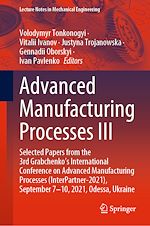 Télécharger le livre :  Advanced Manufacturing Processes III