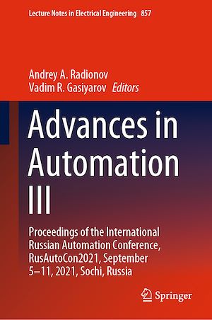 Téléchargez le livre :  Advances in Automation III