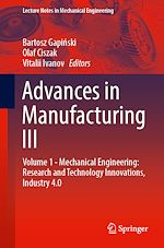 Télécharger le livre :  Advances in Manufacturing III