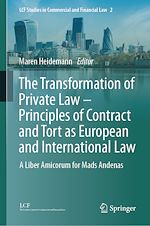 Télécharger le livre :  The Transformation of Private Law – Principles of Contract and Tort as European and International Law