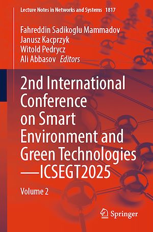 Téléchargez le livre :  2nd International Conference on Smart Environment and Green Technologies—ICSEGT2025