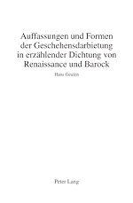 Télécharger le livre :  Auffassungen und Formen der Geschehensdarbietung in erzaehlender Dichtung von Renaissance und Barock