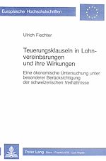 Télécharger le livre :  Teuerungsklauseln in Lohnvereinbarungen und ihre Wirkungen