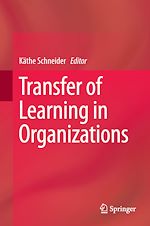 Télécharger le livre :  Transfer of Learning in Organizations