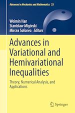 Télécharger le livre :  Advances in Variational and Hemivariational Inequalities
