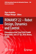 Télécharger le livre :  ROMANSY 22 – Robot Design, Dynamics and Control