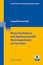 Télécharger le livre :  Mean Oscillations and Equimeasurable Rearrangements of Functions