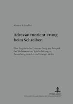Download this eBook Adressatenorientierung beim Schreiben