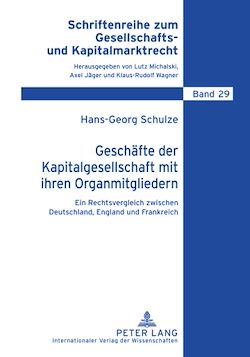 Télécharger le livre :  Geschaefte der Kapitalgesellschaft mit ihren Organmitgliedern