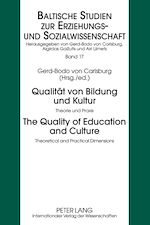 Télécharger le livre :  Qualitaet von Bildung und Kultur- The Quality of Education and Culture