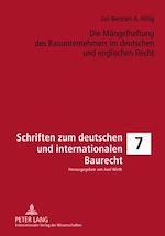 Télécharger le livre :  Die Maengelhaftung des Bauunternehmers im deutschen und englischen Recht