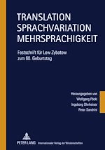 Télécharger le livre :  Translation – Sprachvariation – Mehrsprachigkeit