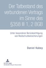 Télécharger le livre :  Der Tatbestand des verbundenen Vertrags im Sinne des §358 III 1, 2 BGB
