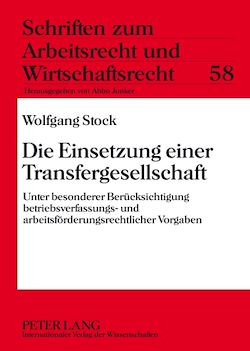 Télécharger le livre :  Die Einsetzung einer Transfergesellschaft