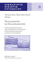 Télécharger le livre :  Wissenstransfer im Deutschunterricht