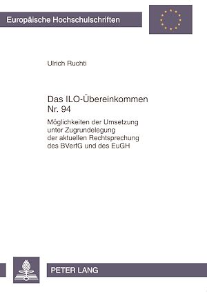 Téléchargez le livre :  Das ILO-Uebereinkommen Nr. 94