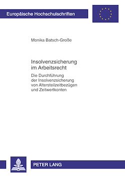 Télécharger le livre :  Insolvenzsicherung im Arbeitsrecht