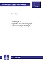 Télécharger le livre :  Die Vergabe sogenannter nachrangiger Dienstleistungsauftraege