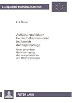 Télécharger le livre :  Aufklaerungspflichten bei Vertriebsprovisionen im Bereich der Kapitalanlage