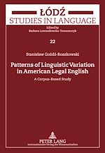 Télécharger le livre :  Patterns of Linguistic Variation in American Legal English