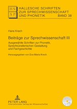Télécharger le livre :  Beitraege zur Sprechwissenschaft III