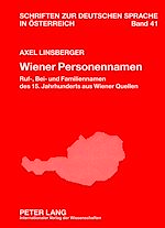 Télécharger le livre :  Wiener Personennamen