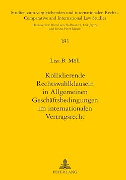 Télécharger le livre :  Kollidierende Rechtswahlklauseln in Allgemeinen Geschaeftsbedingungen im internationalen Vertragsrecht
