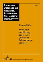 Télécharger le livre :  Rechtsnatur und Wirkung so genannter «atypischer Beherrschungsvertraege»