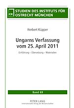 Télécharger le livre :  Ungarns Verfassung vom 25. April 2011