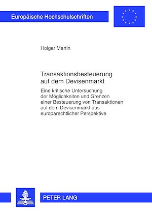 Téléchargez le livre :  Transaktionsbesteuerung auf dem Devisenmarkt
