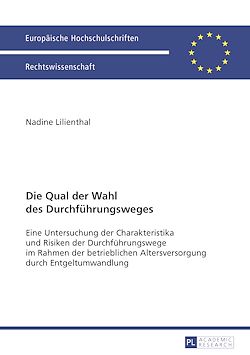 Télécharger le livre :  Die Qual der Wahl des Durchfuehrungsweges
