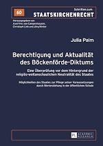 Télécharger le livre :  Berechtigung und Aktualitaet des Boeckenfoerde-Diktums
