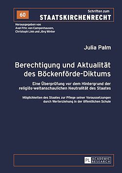 Télécharger le livre :  Berechtigung und Aktualitaet des Boeckenfoerde-Diktums